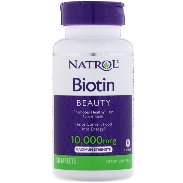 Natrol, Biotin, maximale Wirsamkeit, 10.000 mcg, 100 Tabletten